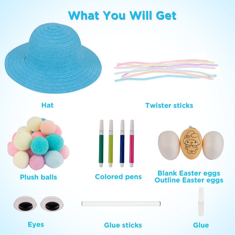 Easter Bonnet Hat Set (Blue)