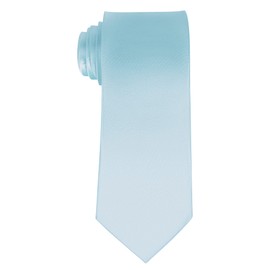 Lollanda Men's Light Blue Ties for Wedding Business Ties for Men Silk Tie Solid Color Neckties (Light Blue)