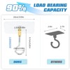 braxan 10 Pack Adhesive Ceiling Hooks, No Drilling Heavy Duty