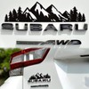 Mountain Forest Car Decal Sticker, 7 Inch Black Badge Decals,