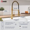 GIMILI Brushed Gold Kitchen Faucet with Pull Down Sprayer Single