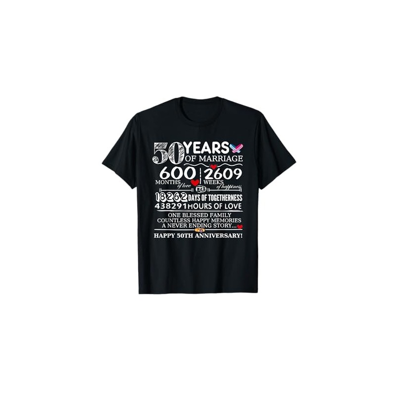 50 Years Of Marriage 50th Wedding Anniversary of family T-Shirt
