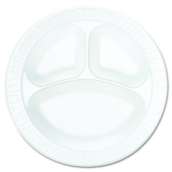 Dart 10CPWCR Concorde Foam Plate, Compartmented, 10 1/4" dia, WE,
