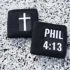 Christian Sweatband 2 Pack:_Black
