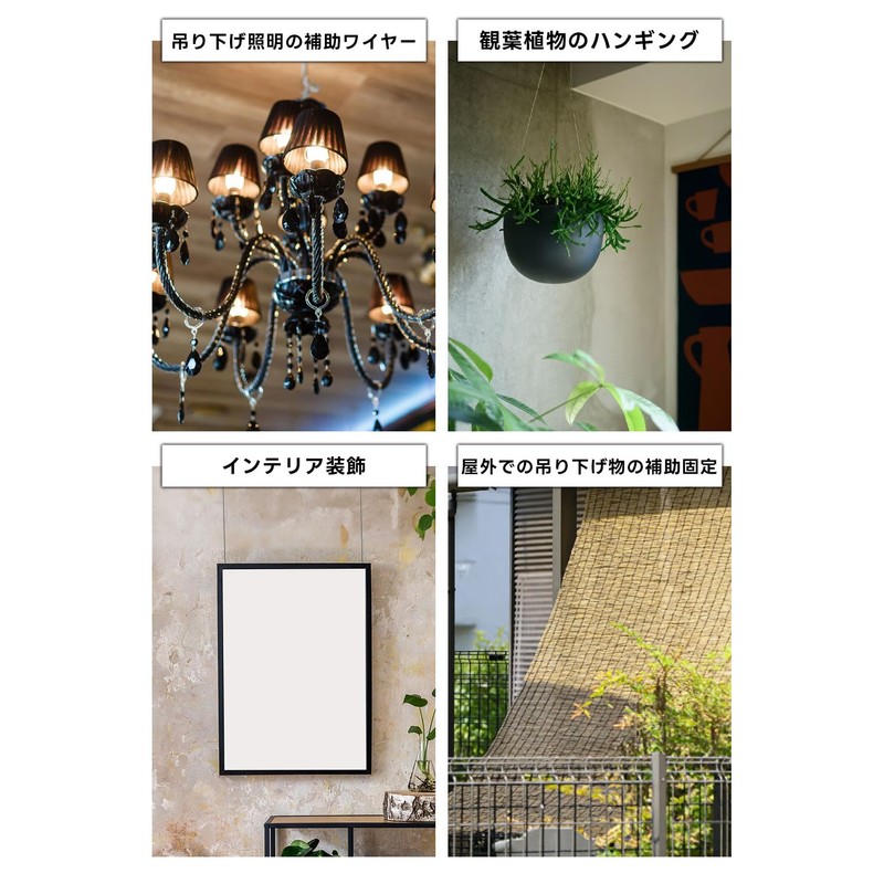 (Disaster Prevention Supervision) Drop Prevention Wire, Earthquake Prevention, Width 0.6