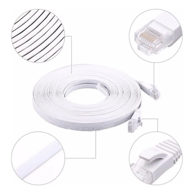 Cable De 10 Mts Rojo Categoría Cat6 Utp Rj45 Ethernet