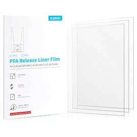 ELEGOO 3PCS PFA Release Liner Film for Saturn 2/3/4/4 Ultra Resin 3D Printer 273 * 176mm, 0.127mm Thickness with Stronger Release Functionality and 95% Light Transmittance, Compatible with Saturn 8K