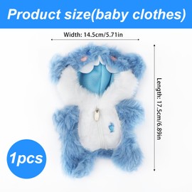 lasuroa Clothing for 17 cm Dolls, Cute Plush Doll Outfits Decoration Accessories and Gifts for Plush Toy Enthusiasts (Blue Shark)
