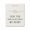 Philip Jones Sterling Silver Bottom of My Heart Bracelet