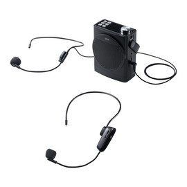 Sanwa Direct 400-SP115 Loudspeaker, Hands-Free Wireless Wired Microphone, High Output 30W, Small, Portable Loudspeaker, Hands-Free Loudspeaker