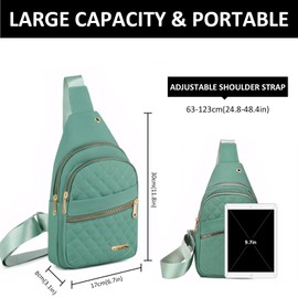 Long Keeper Small Sling Bag Women Cross body Chest Bag Casual Shoulder Backpack Travel Hiking Sling Rucksack Fashion Handbag Daypack for Women Ladies Girls