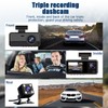 WAVANCKY 3 Channel Dash Cam Front and Rear Inside for