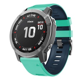 NotoCity Compatible with Fenix 6x Watchbands Silicone Sport Watch Strap for Fenix 5X/5X Plus/Fenix 6X/Fenix 6X Pro/Fenix 7X/Fenix 3/Fenix 3 HR/Tactix/Descent MK1/D2 Delta PX/D2 Charlie Smartwatch(Teal)