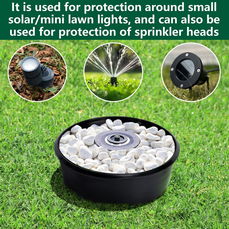 Mizelu 6 Pcs Lawn Light Protector, ABS Landscape Sprinkler and