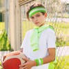 Bememo 6 Pcs Neon Sweatbands Set for Men Women 80s