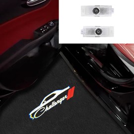 Courtesy Light Car Curtain LED Lamp Dodge Logo LED Logo Projection HD 2 Pack Fits Dodge Challenger RT SRT SXT GT SE-No16 (Dodge Challenger (2015-2020), Challenger)