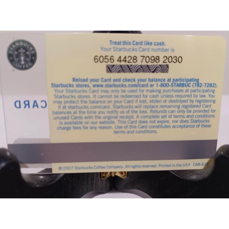 STARBUCKS CARD 2007 " CORPORATE CARD" BRAND NEW~ VHTFOLD LOGO~MINT~A