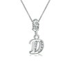 KunBead 18 inch Letter D Initial Birthday Gifts Crystal Love Dainty Jewelry Charm Pendant Necklaces for Women