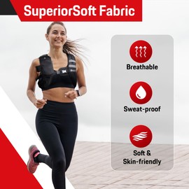 NEALFIT Weighted Vest for Men & Women, 5lbs/10lbs/15lbs/20lbs Weight Vest, Perfect for Running, Walking, Fitness, and Strength Training (Black, 10 lb)