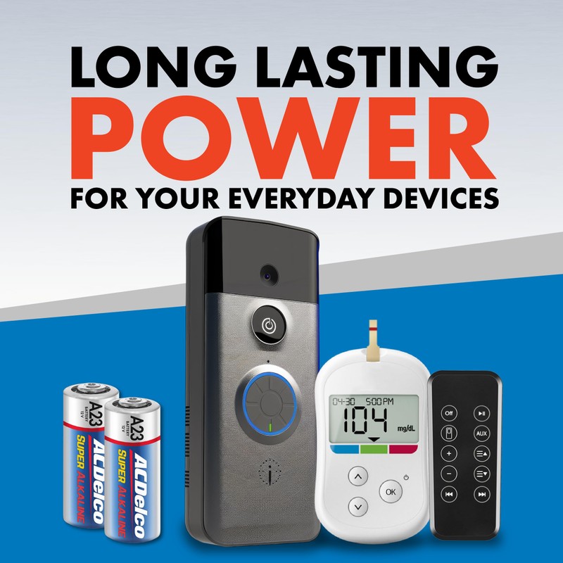 ACDelco 12-Count A23 Batteries, 12V Maximum Power Super Alkaline Battery