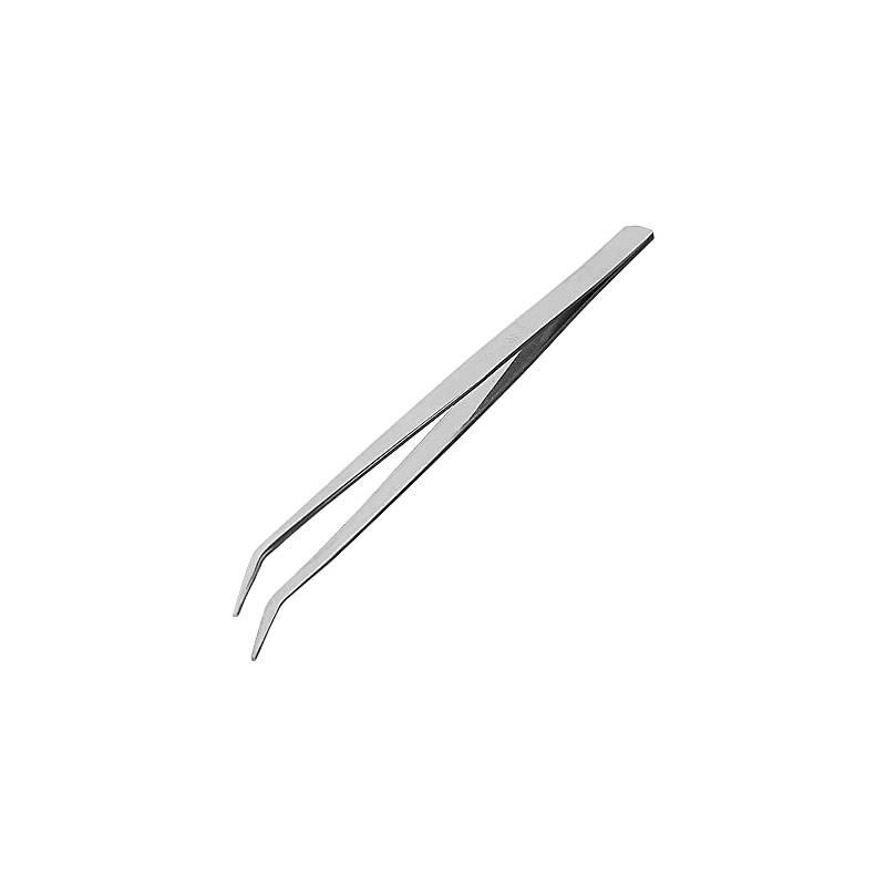 ANEX No.130 Tweezers, Stainless Steel, Soft Type, Curved Tip, 5.9