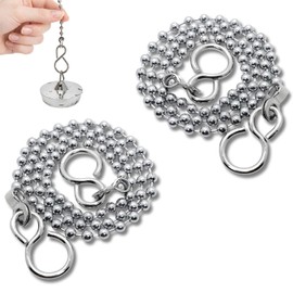 LinCoo 2 Plug Chain for Bathroom Sink, Bath Plug Chain Only, Drain Plugs Suitable for Toilets, Bathrooms, and Kitchens