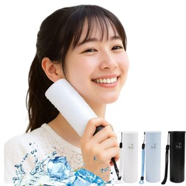 Ice Pack (2025 Latest Heat) Stainless Steel Bottle, 2-Way, Repeat, Portable Ice Cube, Cold Bottle, Cold Bottle, Vacuum Insulated, Approx. 20 Hours, Neck Ice Block for Kids, Adults, Heatstroke Prevention, Strongest Protection Against Extreme Heats, Sports, Outdoors, Golf, School, Commuting to Work (White)