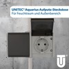 UNITEC Aquarius FR 45245L Socket 2-Way Surface-Mounted Loose Grey /