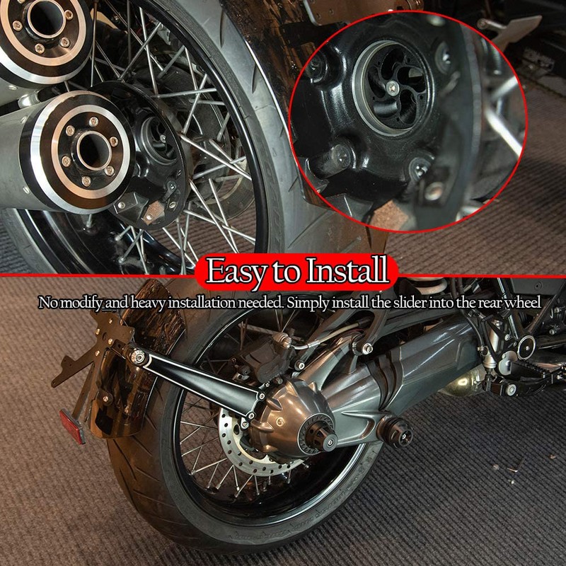 Motorcycle Rear Refit Wheel Fork Axle Sliders Cap Pad Crash