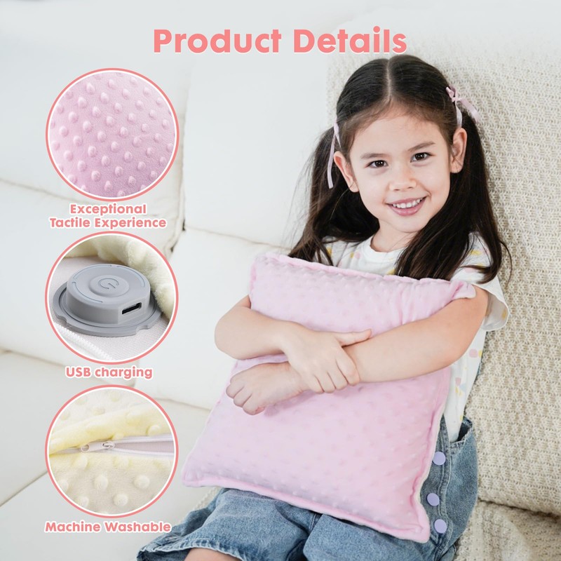 Bmag Sensory Vibrating Pillow for Autistic Kids and Adults, 13”