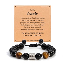 YKZOMP Uncle Gifts from Niece Nephew, Best Uncle Gifts, Uncle Fathers Day Birthday Christmas Gifts for Uncle Bracelet