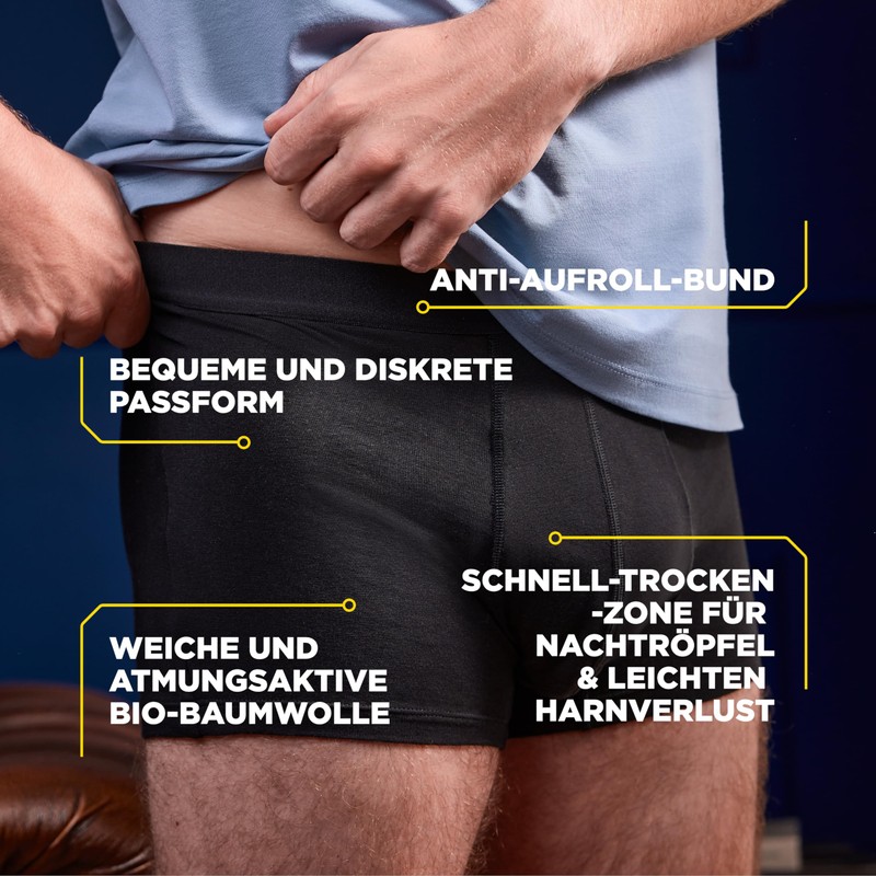 TENA Men Protective Boxer Shorts M