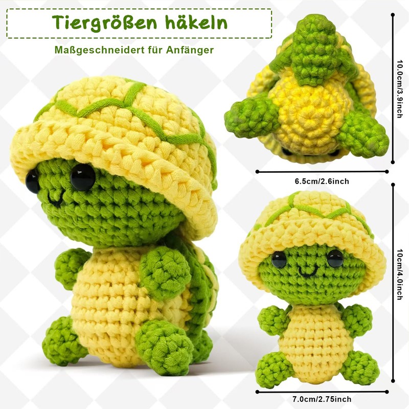 LYKTRIX Crochet Set Animals, Crochet Set for Beginners, Animal Crochet