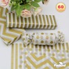 PMLAND Premium Gift Wrapping Tissue Paper - White Metallic Gold