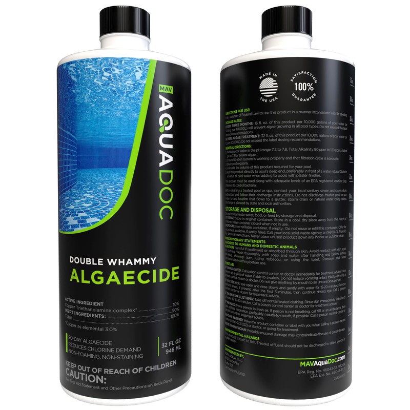 Copper Pool Algaecide for Swimming Pool - 90 Day Algaecide