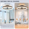 VOLISUN Modern Ceiling Fans with Lights and Remote, 19.7in Low