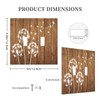 Iyfcsl Rustic Dandelion Brown Wood Double Toggle Light Switch Cover