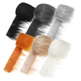 Gatuida 6 Rolls Faux Fur Fabric Trim Soft Artificial Faux Fur Strips for DIY Crafts Cosplay Costumes Home Decor Realistic Texture Versatile Use Grey Light Grey