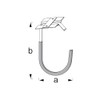 Gedotec Wall Mount Bicycle Holder Ceiling Hook for Screwing Galvanised