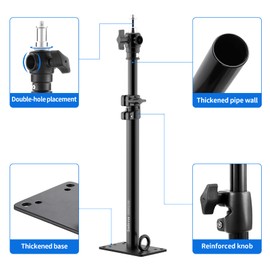 Selens Photography Wall Mounted Boom Arm 35-55 cm Wall Ceiling Mount Boom Arm Adjustable Length with 3/8 Inch 1/4 Inch Thread Universal Adapter for Photo Video Lights, Umbrellas, Reflectors