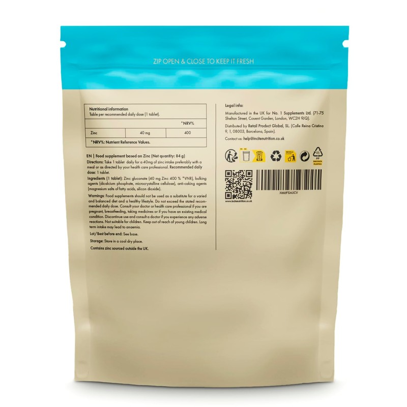 Zinc 40mg - 4+ Month’s Supply - High Strength 120