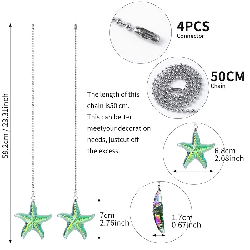 LONGSHENG - SINCE 2001 - 2 Pack Ceiling Fan Pull