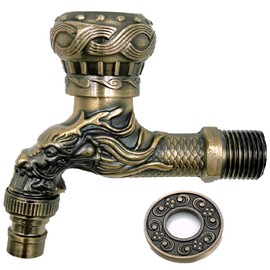Nostalgia Garden Tap, Vintage Tap, Antique Brass Tap, Garden Tap for Home, Kitchen, Bathroom, Outdoor Garden
