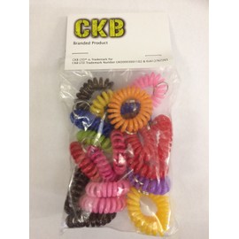 CKB Ltd Schlüssel-Armbänder, Spulen, für Jogging, Schwimmen, mit Ring, Kunststoff, 20 Stück