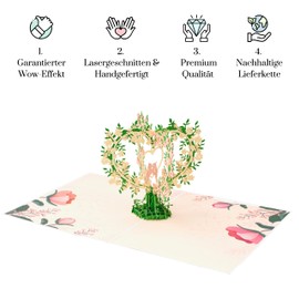 Magic Moments® Magic Heart Pop Up Card - 3D Birthday Card with Envelope for Wife, Girlfriend, Boyfriend & Valentine's Day & Wedding - Greeting Card for Heart Man - I Love You