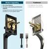 Calzibeno Black Front Door Handle and Deadbolt Set, Front Door
