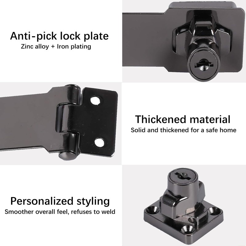 Xrten Keyed Hasp Locks Catch Latch Safety Lock Door Lock