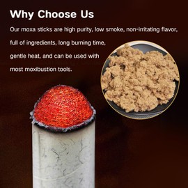 OSPNIEEK Pure Moxa Rolls, 30 Rolls Handmade Mild Moxibustion Mugwort Sticks, Natural Moxa Cones for Waist Neck Knee Back Acupoint Care, Ai Jiu 艾草条 艾灸