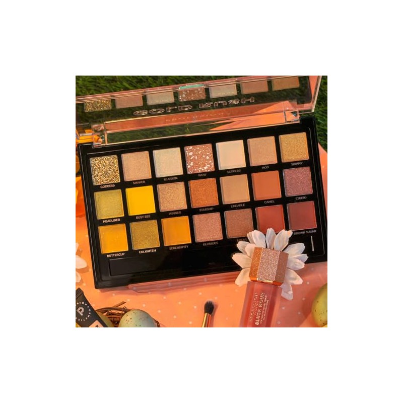Profusion Cosmetics 21 Sombras PLT Ojos Gold Rush Paleta Vegano