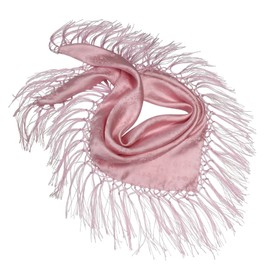 Silk cloth dirndl costume cloth 75 x 75 cm dirndl cloth 100% silk fringe cloth for traditional costume silk scarf with fringes shoulder scarf silk clouth best quality, pink